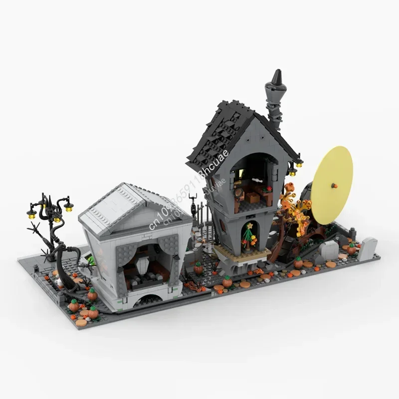 616pcs Modular Display Base for Set 21351 The Nightmare Before Moc Building Blocks Architecture Model Toys Christmas gift