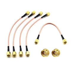 Coax Extensão Pigtail para Antena e WiFi, Anti-interferência, Sma macho para macho, cabo RG316, 50 Ohm, 10 cm, 20 cm, 30 cm, 40 cm, 50cm