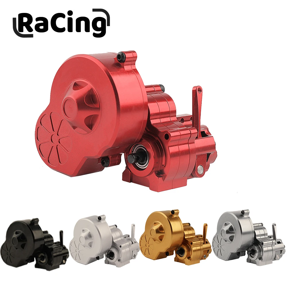 CNC Metal Transmission Cutoff Gearbox with Gear for Axial SCX10 AX10 Wraith 1/10 RC Crawler Car Truck New Upgrade Parts