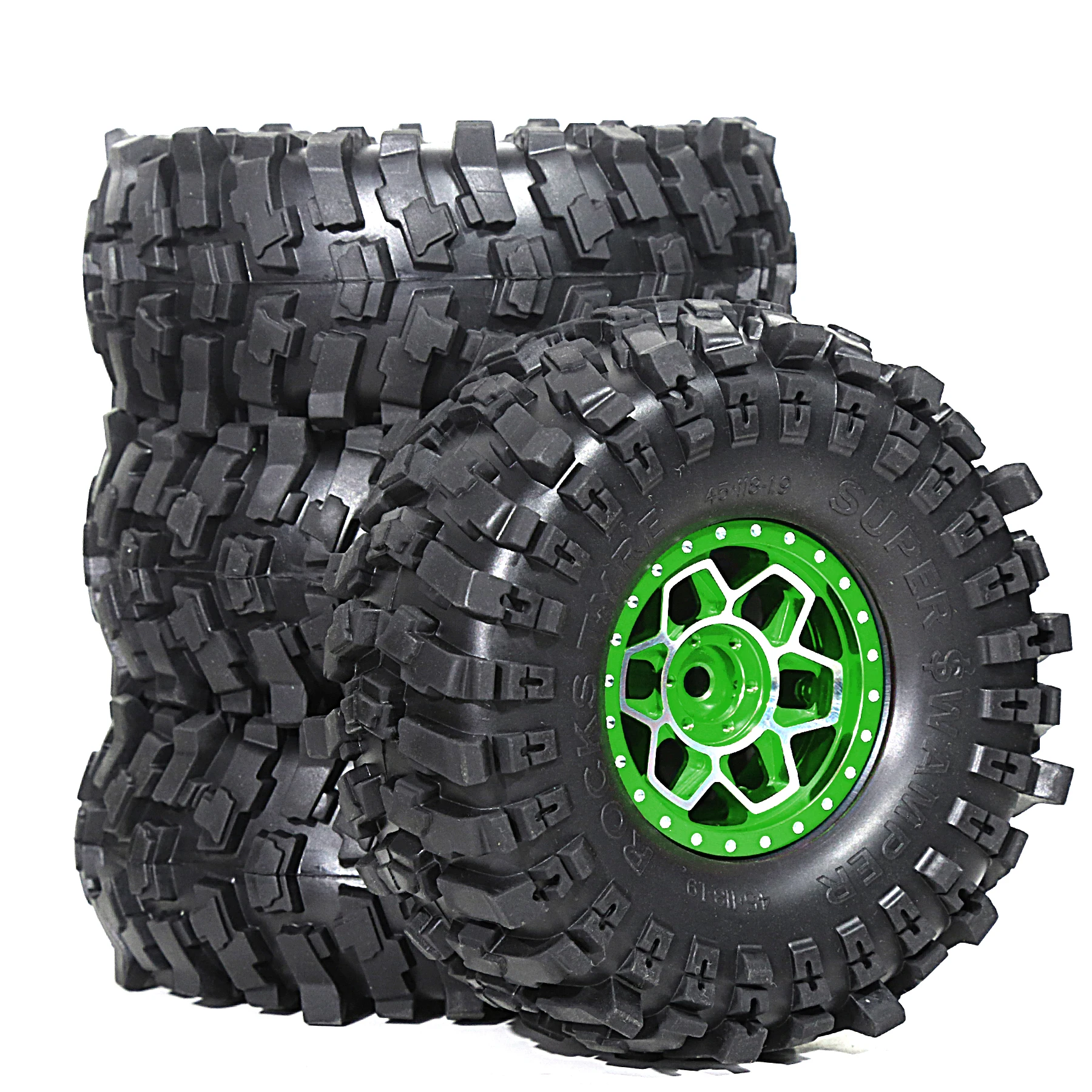 

Шины RC 1,9 4,64 дюйма, установленные на колесах 1,9 с замком, диски для 1/10 Crawler Redcat Gen8 Traxxas TRX-4 Tamiay CC01 Axial SCX10, 4 шт.