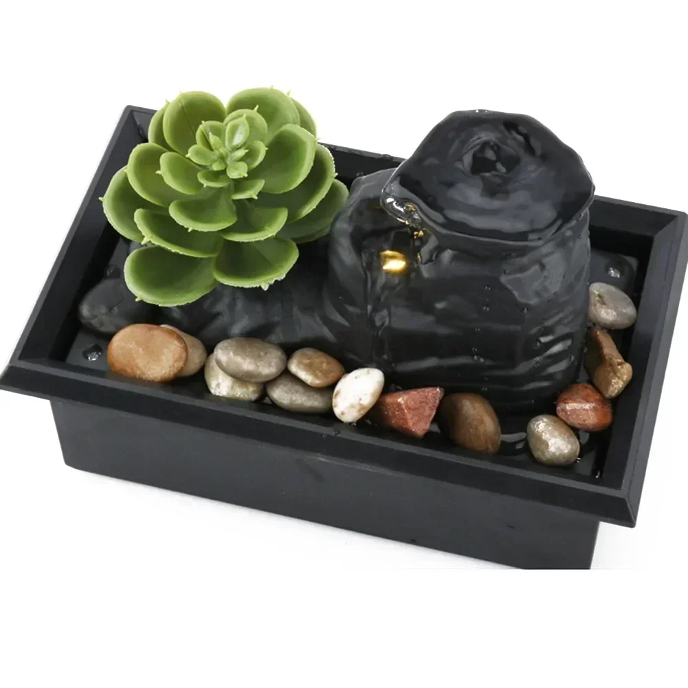 Mini Tabletop Fountain Tabletop Knick-knacks Zen Meditation Fountain Decoration Sound Relaxing Home Office Desktop Decoration