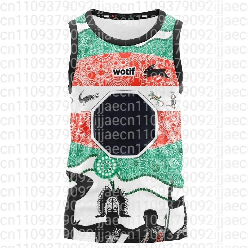 Summer Men's New Fiji Barty Rugby Training Suit Sports Quick-drying Vest Top A Breathable Sports Top for Both FamilyMatching