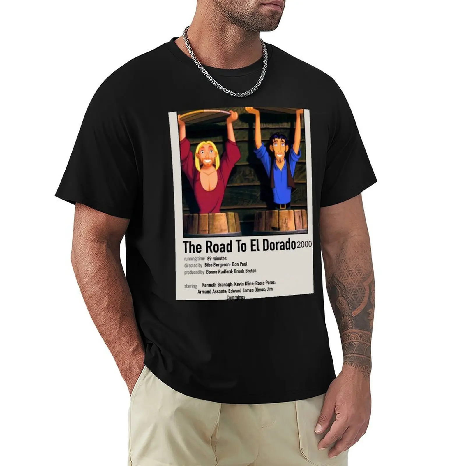 

The Road To El Dorado Vintage Movie Poster T-Shirt Luxury man cute clothes boys whites graphic t shirts sweat shirts, men