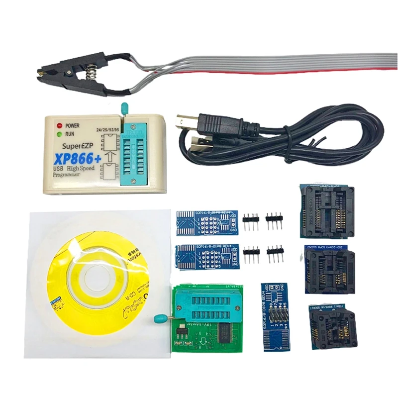 XP866+SPI FLASH Programmer Z Seat 24/25/93 Bios 25T80 Burning + 8 High-Speed Programmer