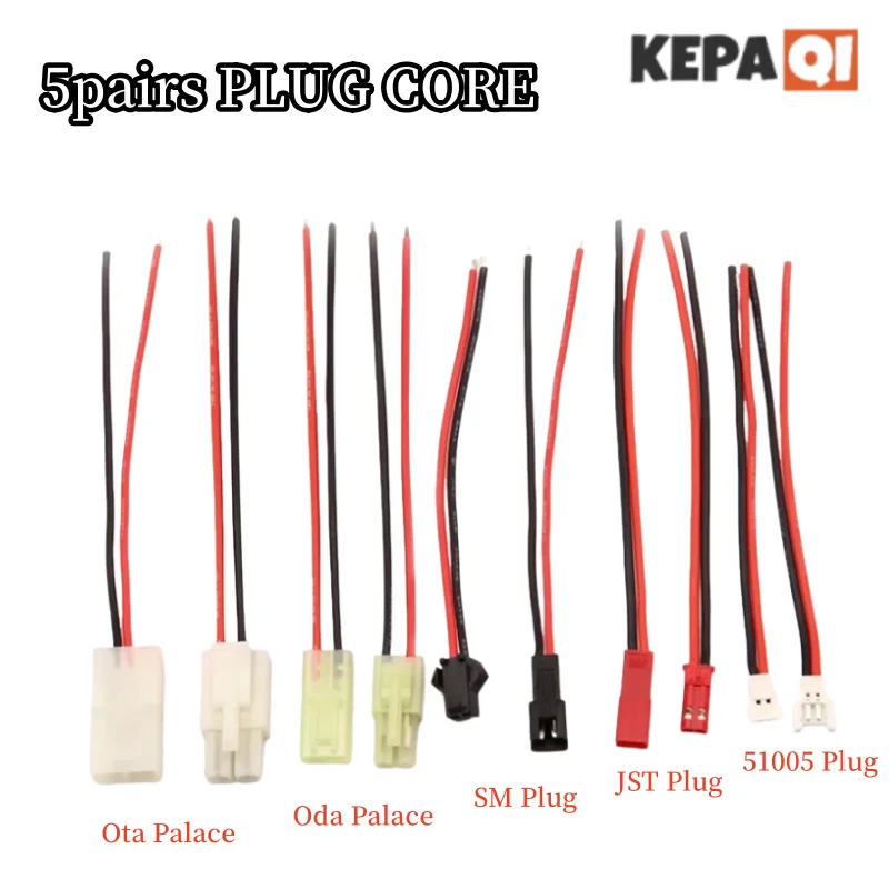 

5pairs Jst Plug Sm M-Tamiya 51005 Ota Oda Male And Female Battery Connector Plug Equipped With 2d Terminals Silicon Wires