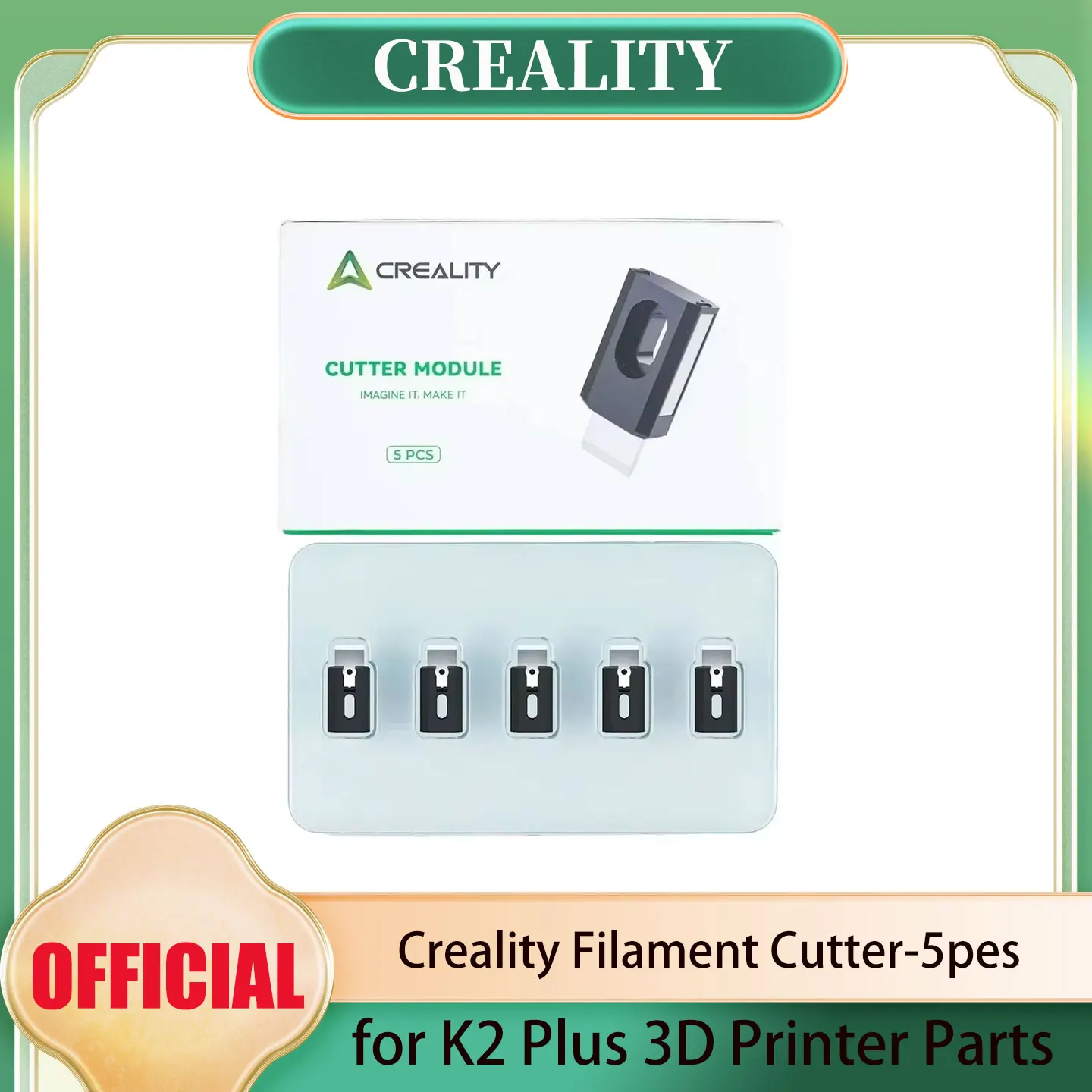 Creality K2 Plus Filament Cutter 5Pcs Set High Durability Quick Cut 3D Printer Parts for K2 Plus Fast Replacement
