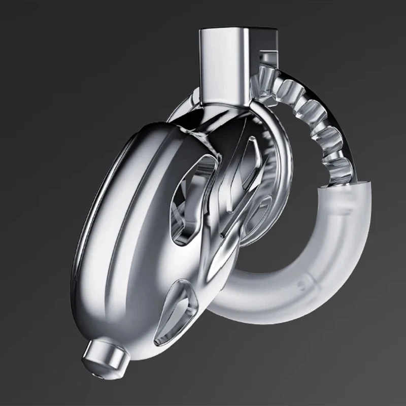 New Upgrade One-Piece Adjustable Snap Ring Metal Chastity Cage Men's CB Cock Cage SM Aluminum Alloy Urethra Lock Device Sex Toys