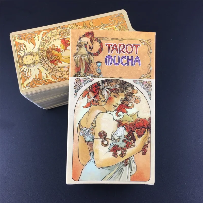 Tarot Mucha Tarot Cards Board Game Card Deck For Family Gathering Party Playing Cards