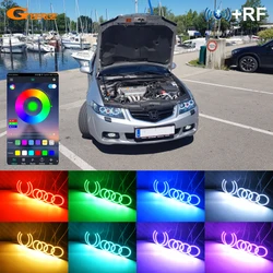 For Honda Accord CL7 CL8 CL9 CM2 ACURA TSX CL RF Remote Bluetooth APP Multi-Color Ultra Bright RGB LED Angel Eyes Kit Halo Rings