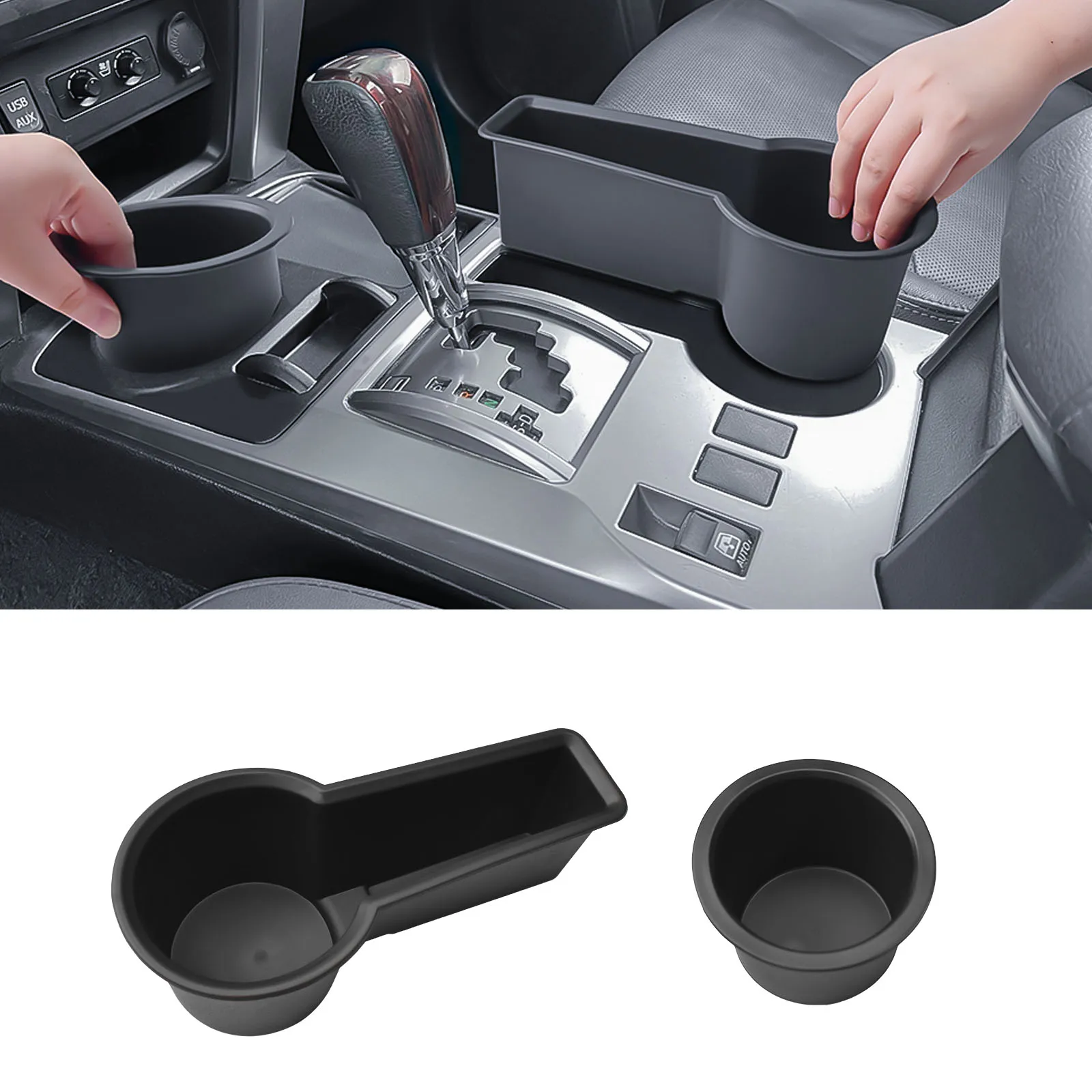 

Center Console Cup Holder for 2014-2024 Toyota 4Runner Gear Shifter Cupholder Storage Box Interior Water Cup Holder Accessories