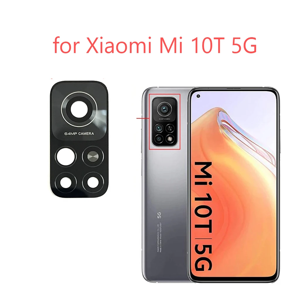 WAMY Rear Back Camera Glass Lens Replacement for Xiaomi Mi 10T Lite 10T Pro 5G M2007J17G M2007J3SY M2007J3SG M2007J3SP With Glue