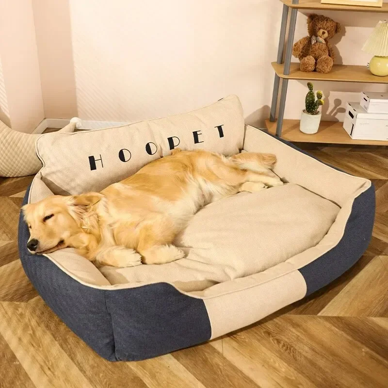 

Kennel Four Seasons Universal Removable and Washable Large Dog Mat Winter Golden Retriever Mattress Medium-Sized Dog Pet Bed