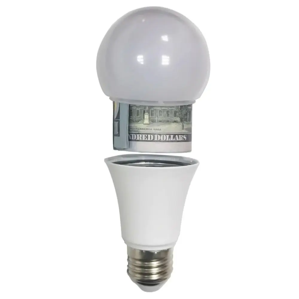 Creative Plastic Light Bulb Money Storage Tanks Stash Can Diversion Secret Compartment Storage Small Items