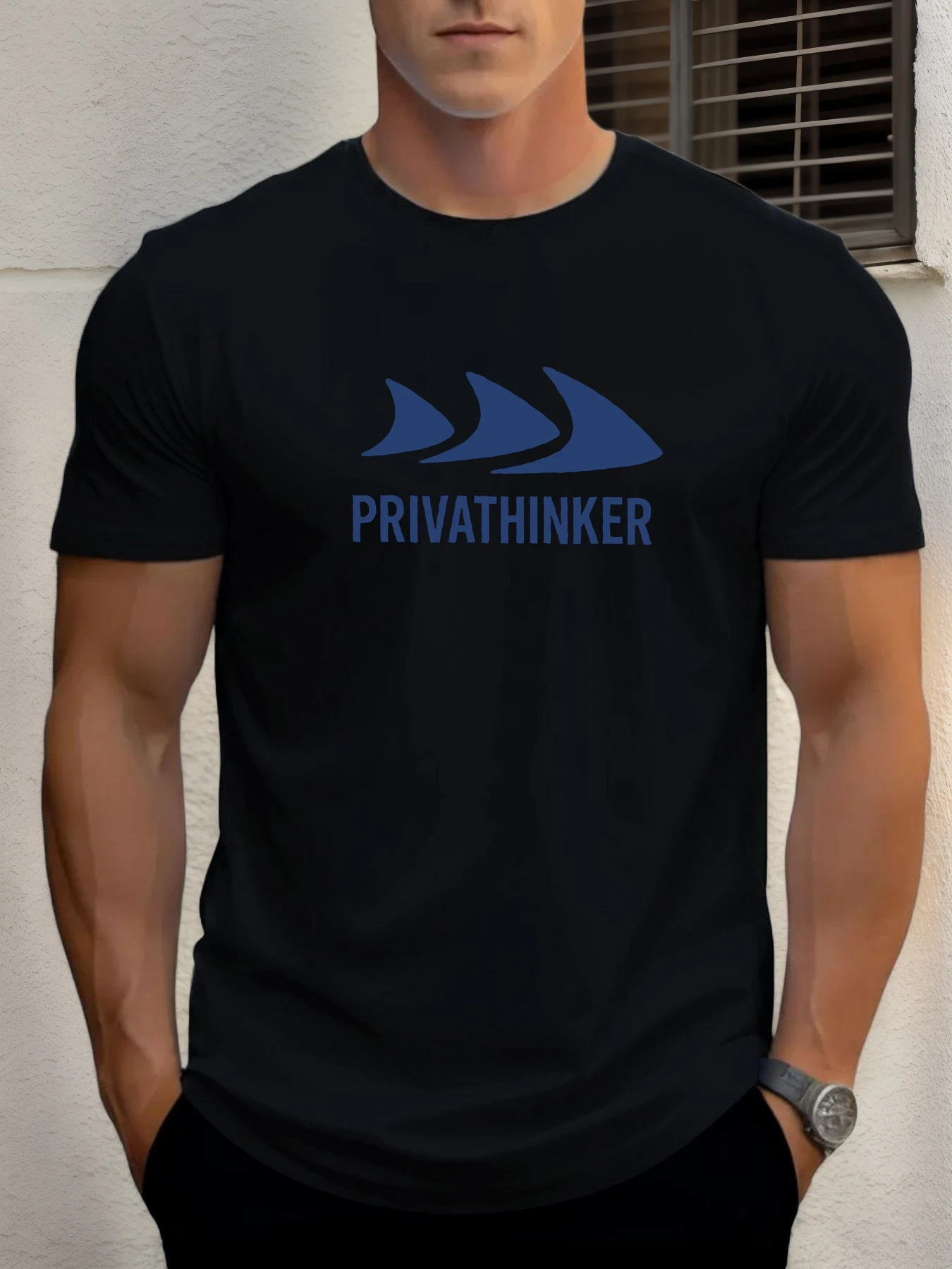 

Men's cotton T-shirt, summer round neck short sleeves, PRIVATHKER printed breathable street clothing fashion cool T-shirt