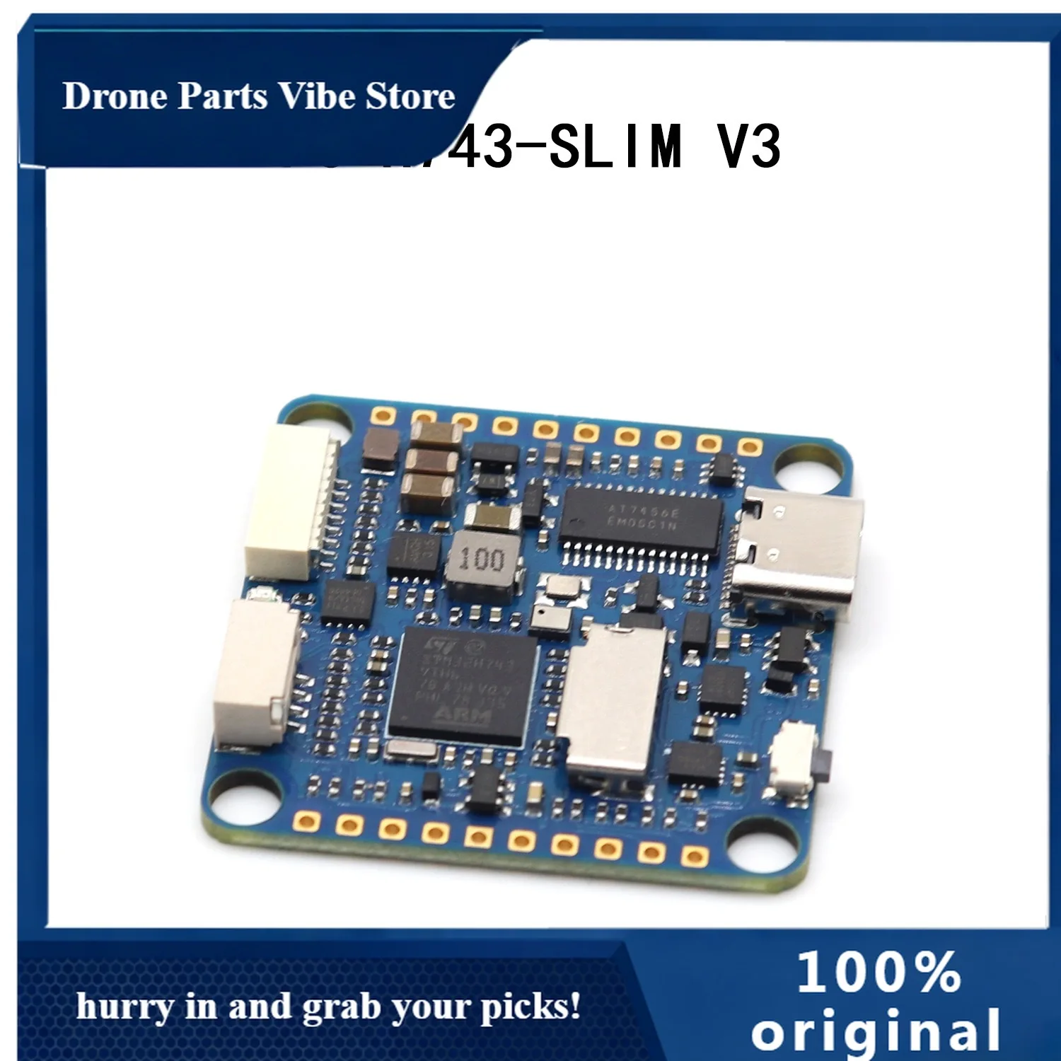 

D Parts H743-SLIM V3 Flight Controller Built-in No Current Sensor For RC Racing Drone Airplane