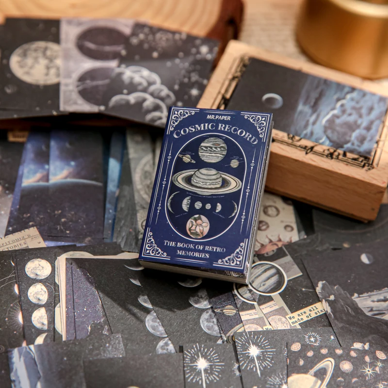 Mr Paper 600pcs 영어 식물 나비 표본 유럽 미국 스타일 재료 종이 핸드북 장식 바닥 카드 스톡