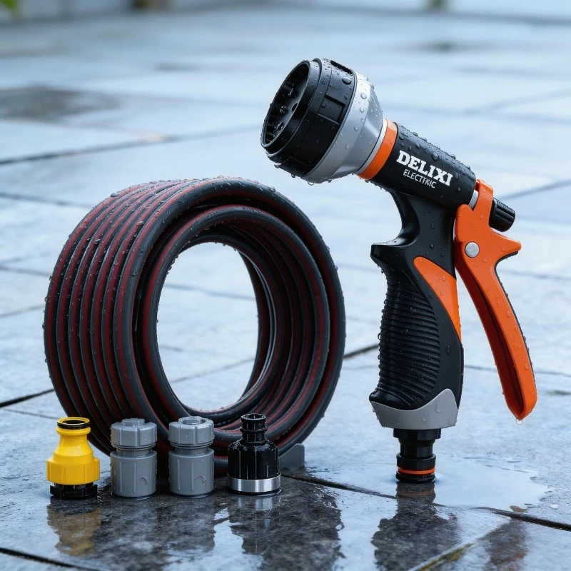 Urban Garden Water Hose Pipe Drip Irrigation Automatic Watering Plants Cucumber Rubber Car Washing Hose Reel Wall Mount Piping