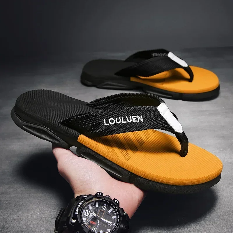 Men Summer High Quality Flip Flops Men Beach Slippers Fashion Outdoor Flip Flops Casual Breathable Slippers for Men New Sandals