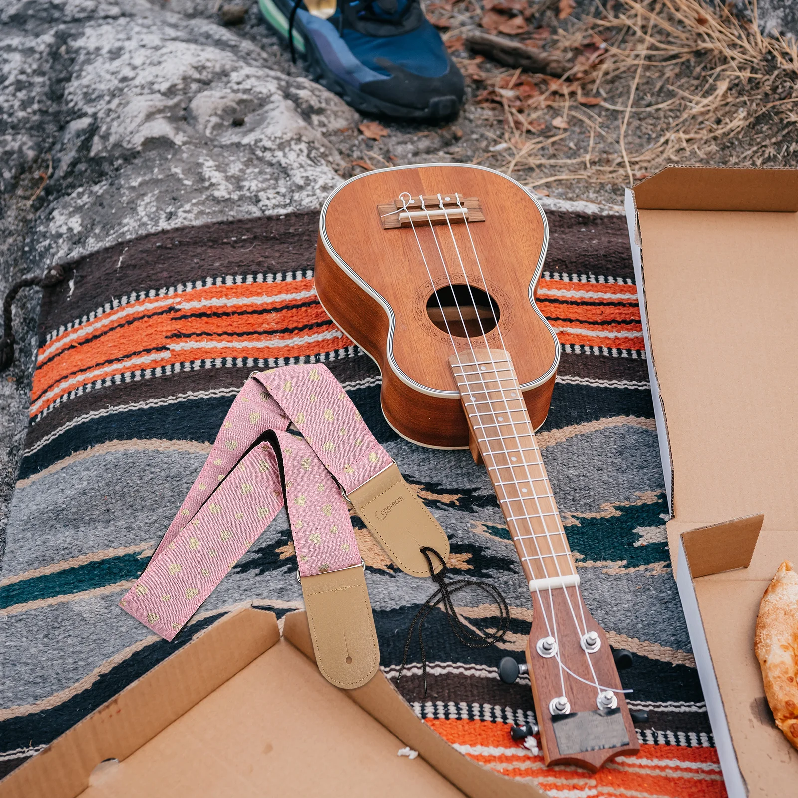 

1pc Premium Strap Chic Guitar Belt Adjustable For Electric Bass Acoustic Guitars Lightweight Durable Guitar Accessory (Pink)