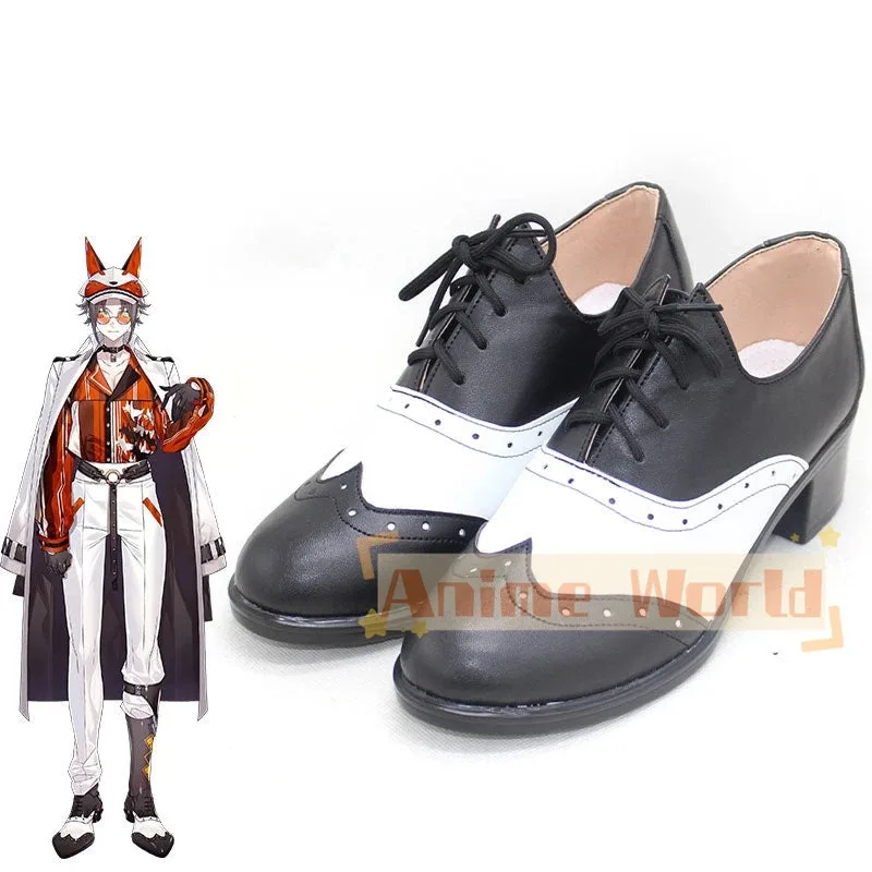 2025 11 Mysta Rias أحذية تنكرية باللون الأسود والأبيض أحذية كرنفال الهالوين مصنوعة حسب الطلب