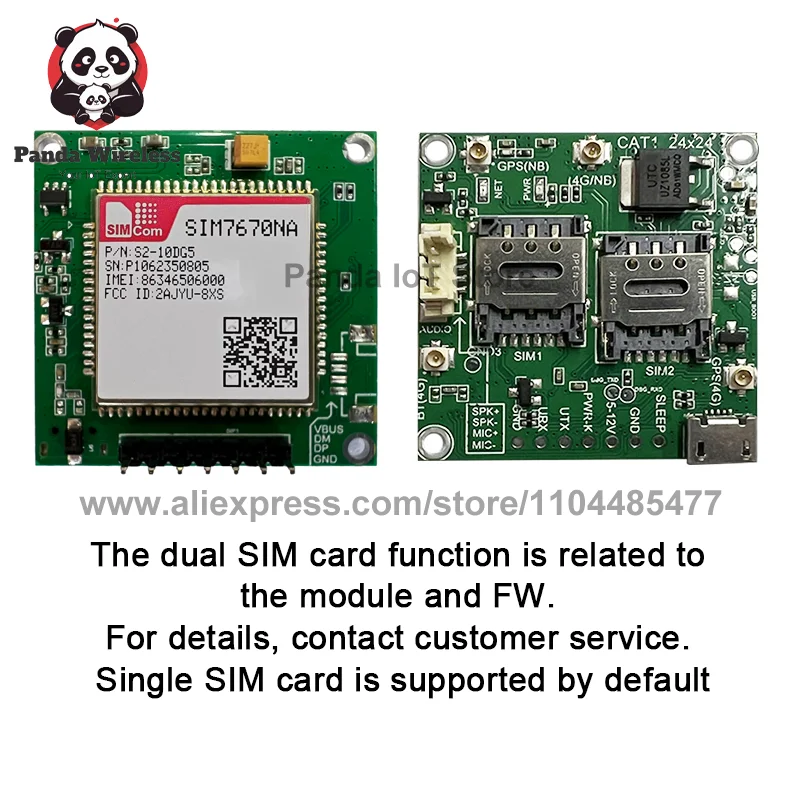 SIMcom SIM7670NA Core Board Development Board support Data+voice+GNSS CAT1+4G+GPS LTE-FDD B2/B4/B5/B12/B13/B66 TTL Serial Port