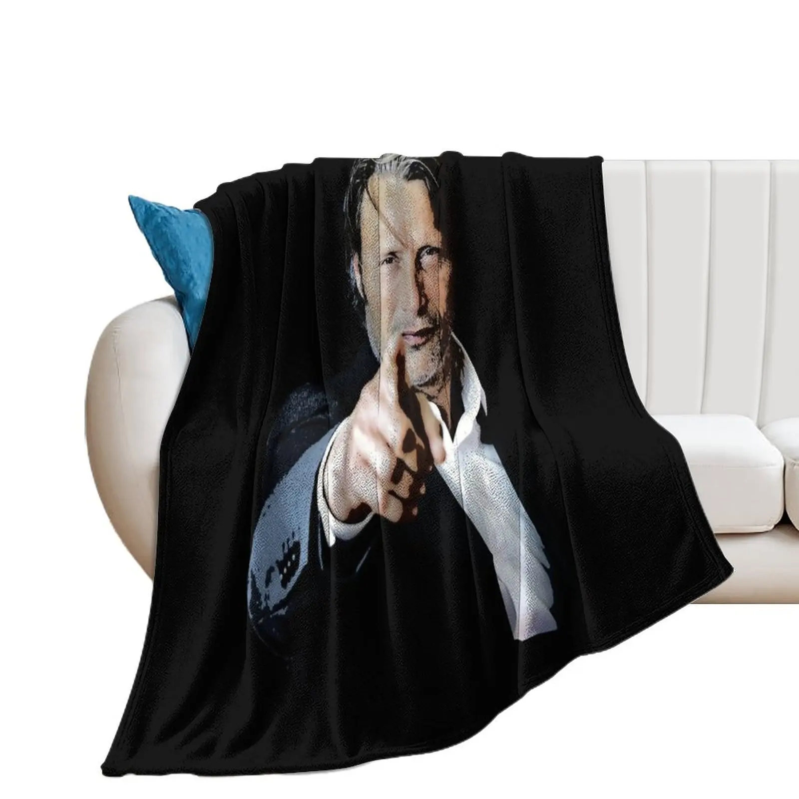 Men Women Hannigram Mads Mikkelsen HANNIBAL Gifts For Music Fans Throw Blanket Flannel Sofas Hairy Blankets