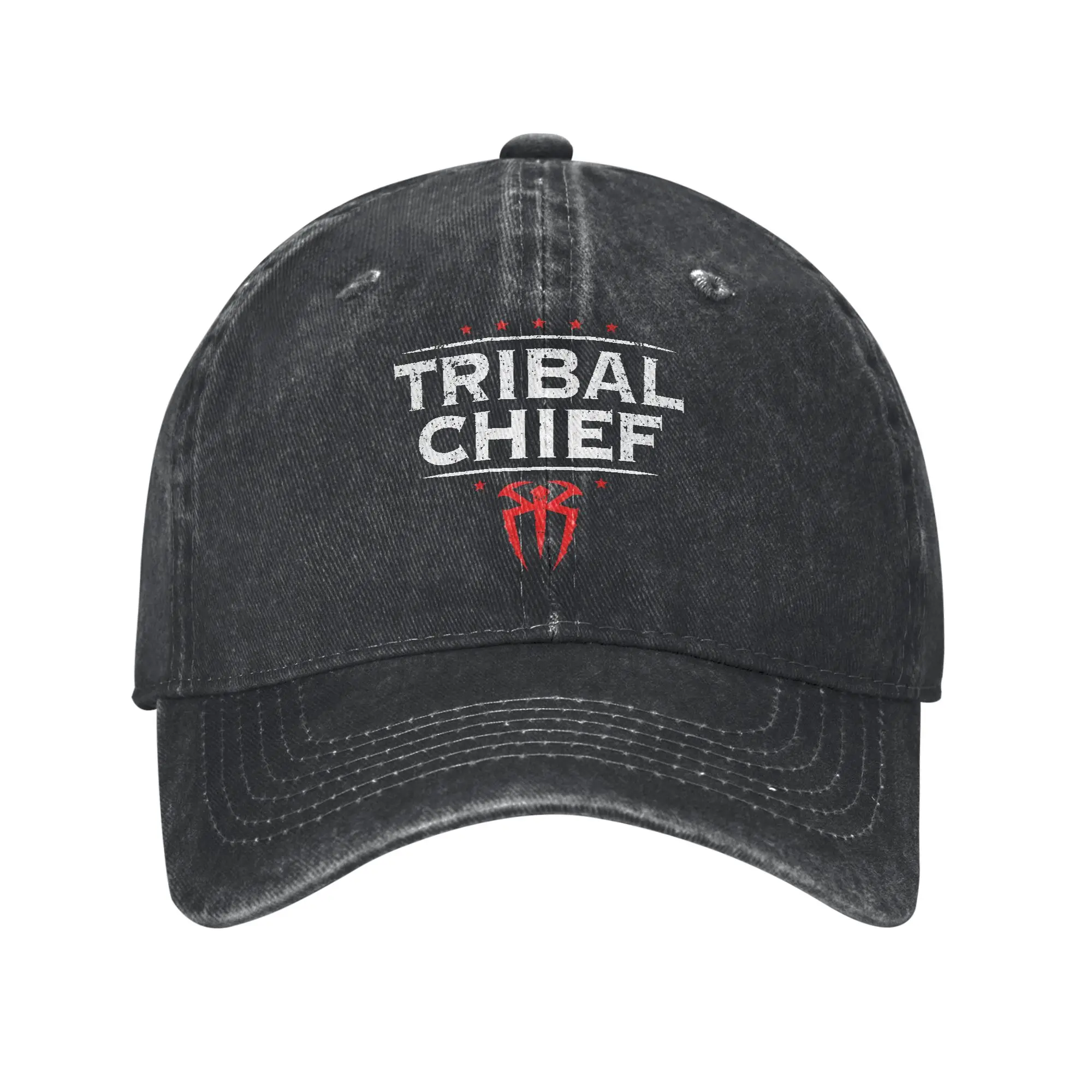 Roman Reigns Tribal Chief Men Women Baseball Caps  Distressed Denim Washed Hats Cap Classic Adjustable Fit Snapback Cap