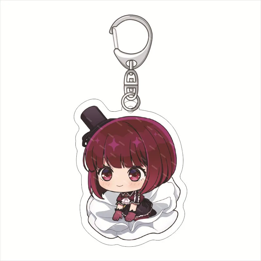 6CM Anime Oshi No Ko Q Version Character Keychain Ai Hoshino Pendant Cosplay Accessories Ruby Hoshino Kana Arima AcrylicKeyChain