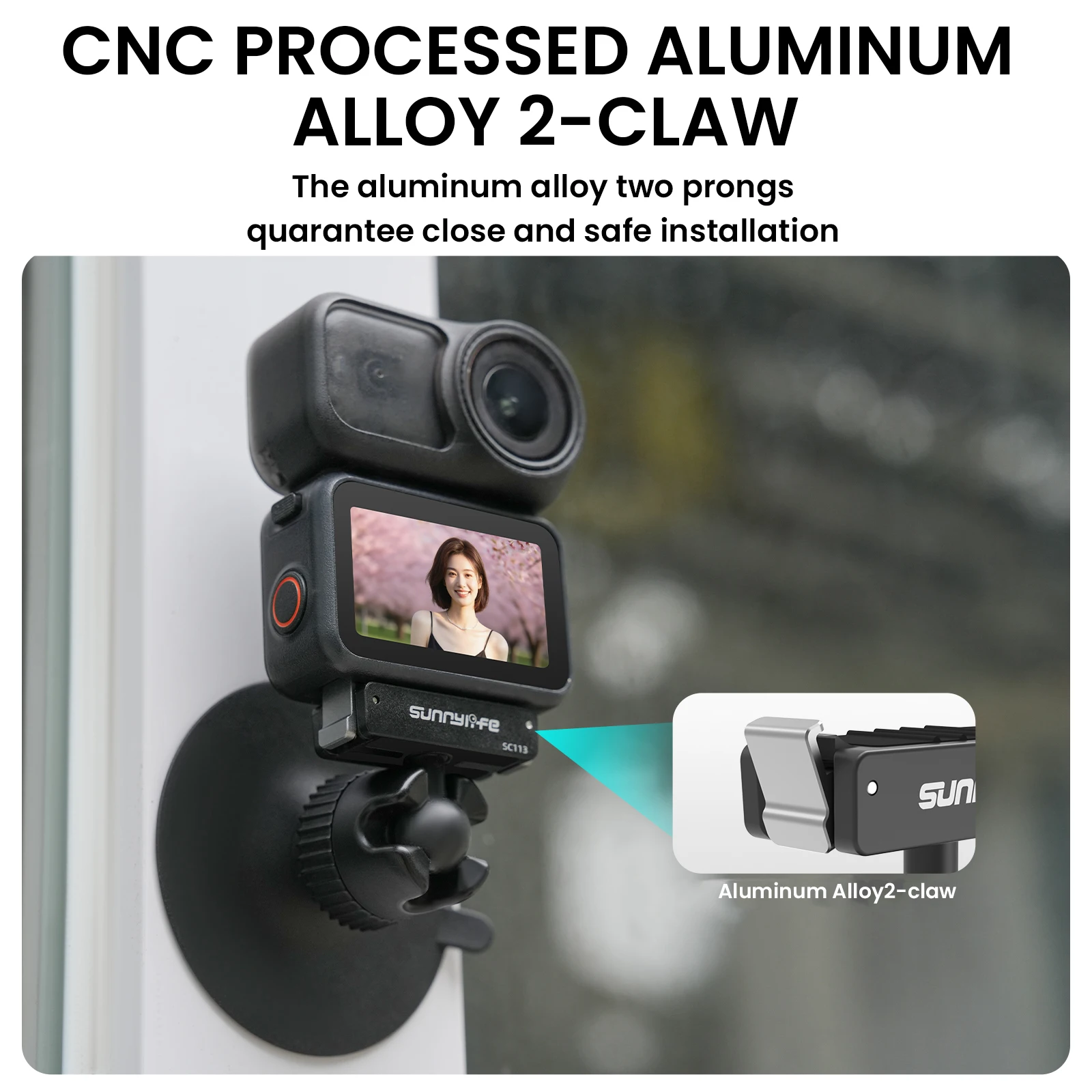 Dual Direction Magnetic Quick Release Bracket with 68mm Suction Cup Adapter Mount Ball Head Holder for DJI Osmo Nano Action 6 - view 4