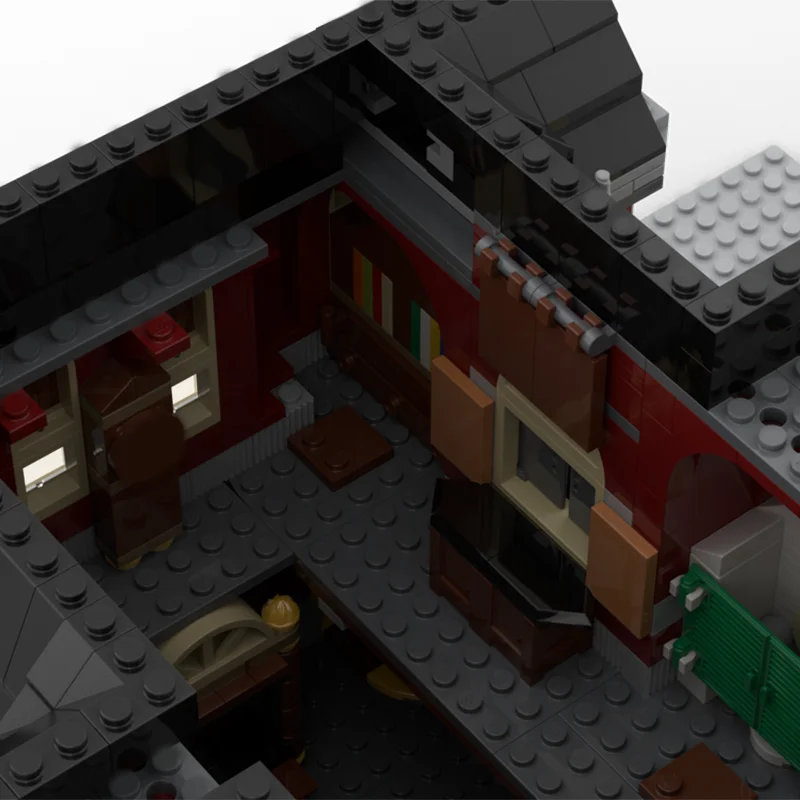 2447 PCS Medieval Luxury High School Architecture Building Block Customize Diy Education Assembly Kid Toy Birthday Surprise Gift