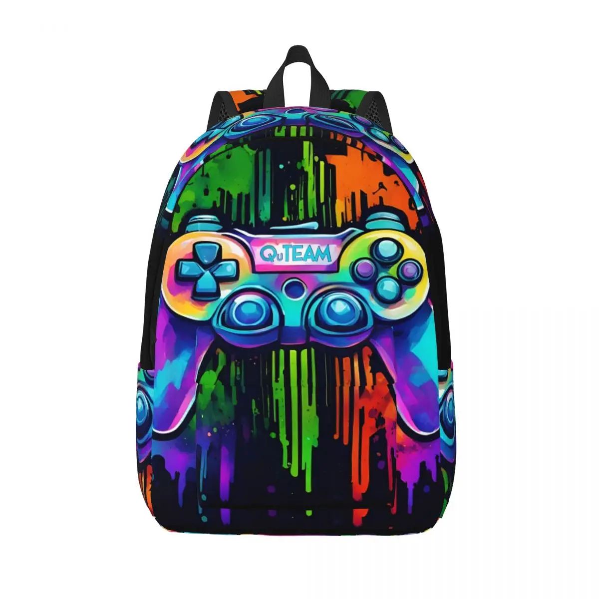 Video Game Gaming Controller Teenage Backpack Gift Student Work Graffiti Art Daypack for Men Women College Canvas Bags