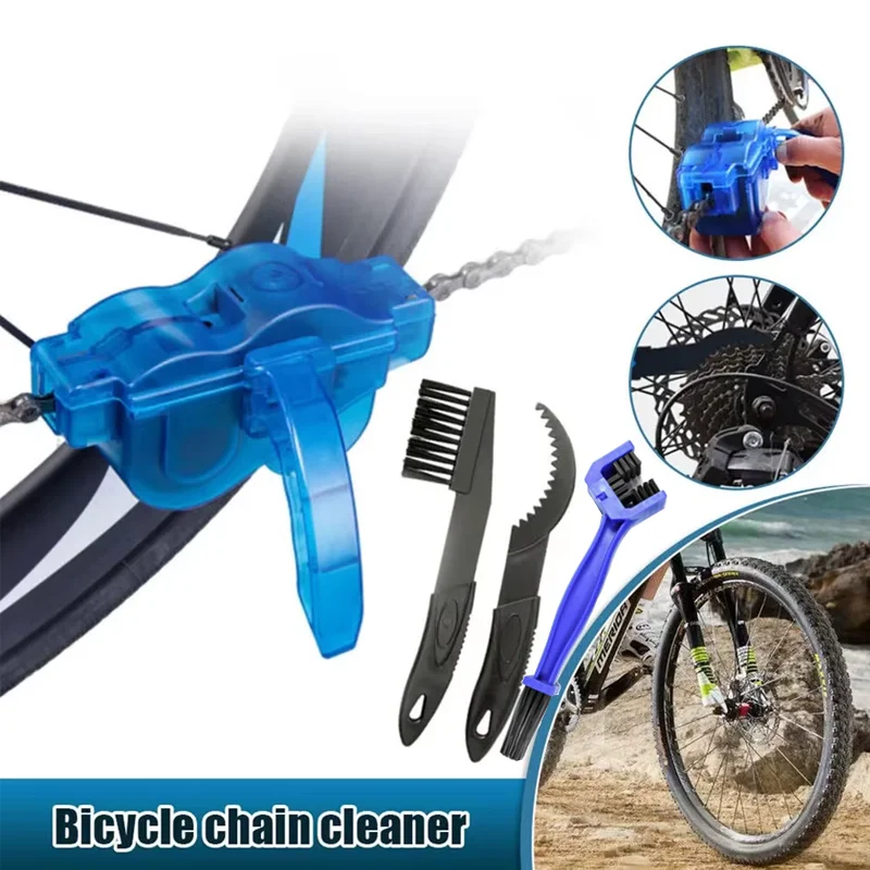 Portable Bicycle Chain Cleaner Bike Clean Machine Wash Tool Mountain Road Bike Cycling Cleaning Kit