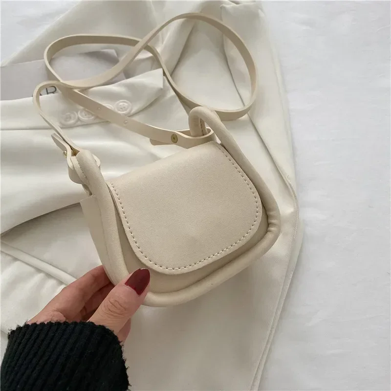 Fashion Candy Color Crossbody Bag for Women Mini PU Leather Shoulder Bag Handbag Card Holder Lipstick Coin Money Pouch