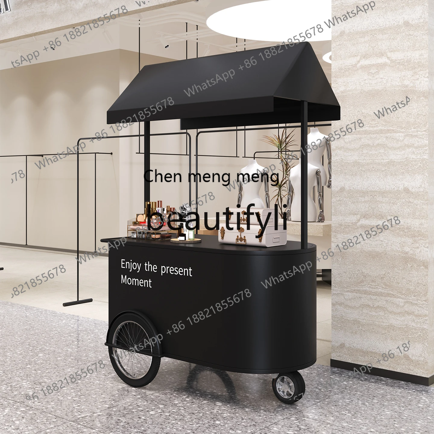 Outdoor night market float shopping mall wrought iron stall car mobile snack car exhibition promotion booth car