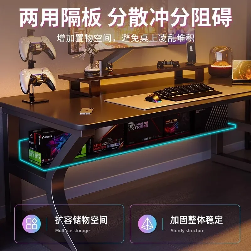 White Computer Desk Home Gaming Table Bedroom Writing Desk Simple Workbench for Adult Desktop Office Table
