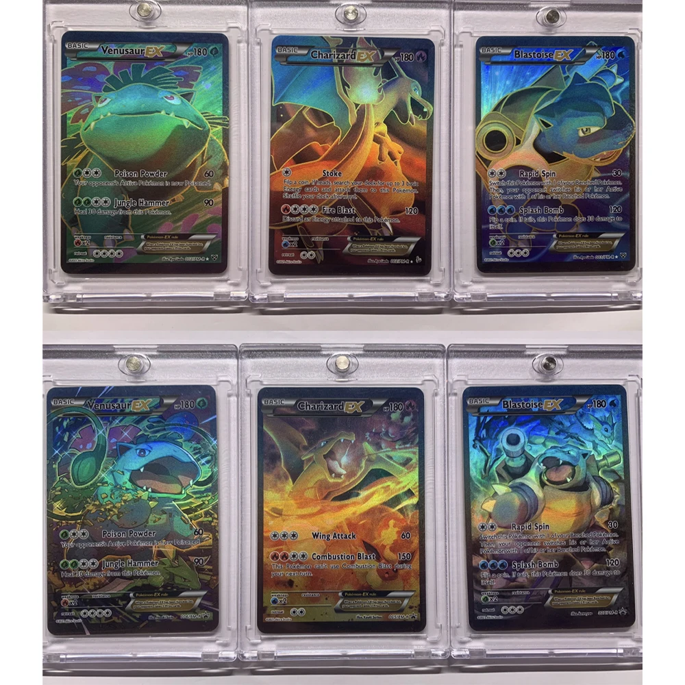 

9Pcs/set PTCG Refractive Flash Cards Charizard Venusaur Blastoise 25TH Classic Gift Toys Game Anime Collection Cards