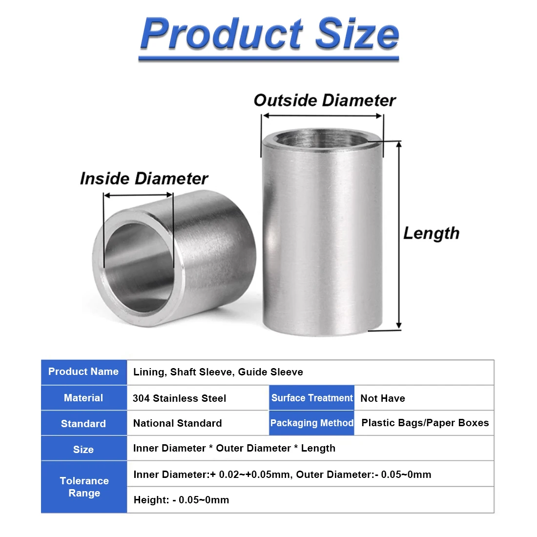 Carbon Steel M11 M12  ~ M16 Unthreaded Standoff Spacer Bushing Washer Round Hollow Gasket Sleeve Length 7mm ~ 40mm