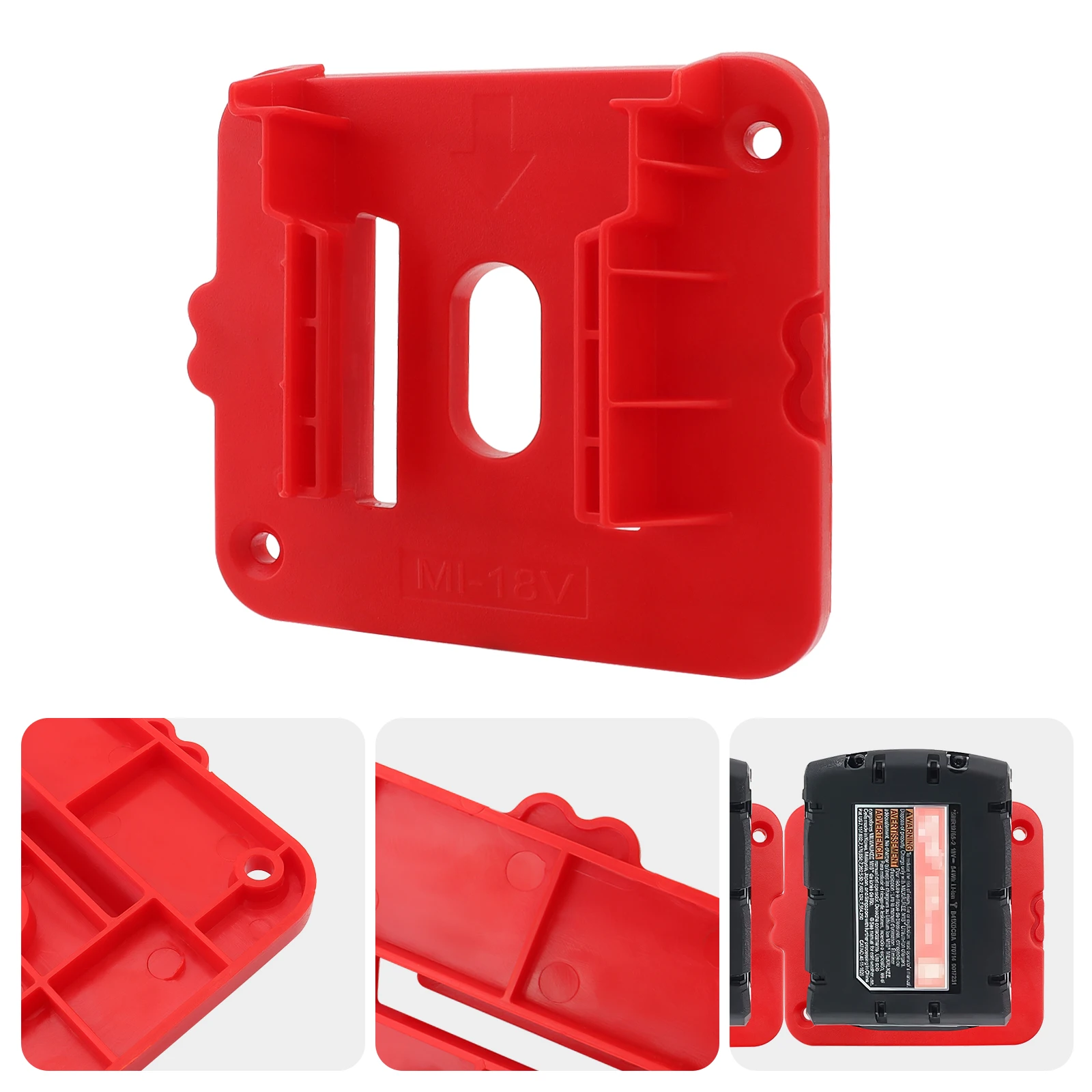 M18 Battery Holder Case Fit for Milwaukee M 18 Battery Dock Cover Wall Mount Holder Battery Storage Rack