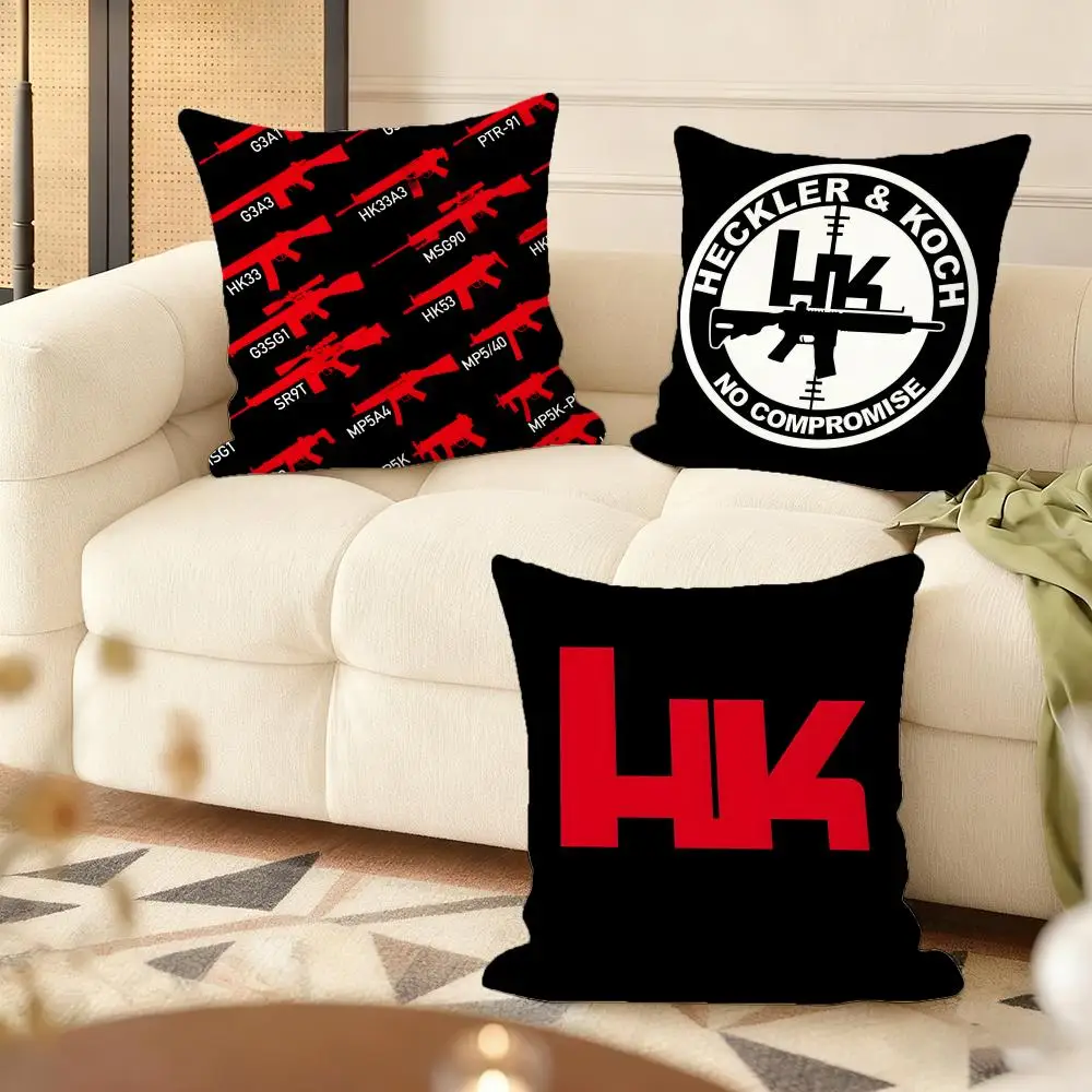 H-Heckler-K-Kochs Firearms Cushion Cover Soft Plush Double-Sided Printed Sofa Pillow Cushion Cover | Cozy All-Season Decor Gift