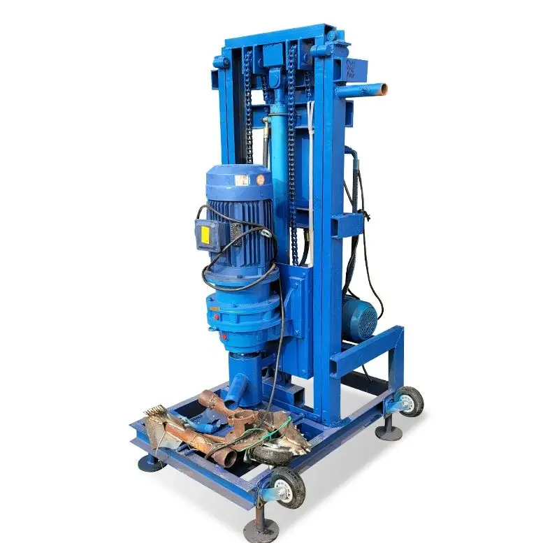 

Индивидуальная бытовая электрическая буровая установка для водяных скважин на 100 м, легкая портативная гидравлическая мини-ручная буровая установка для продажи