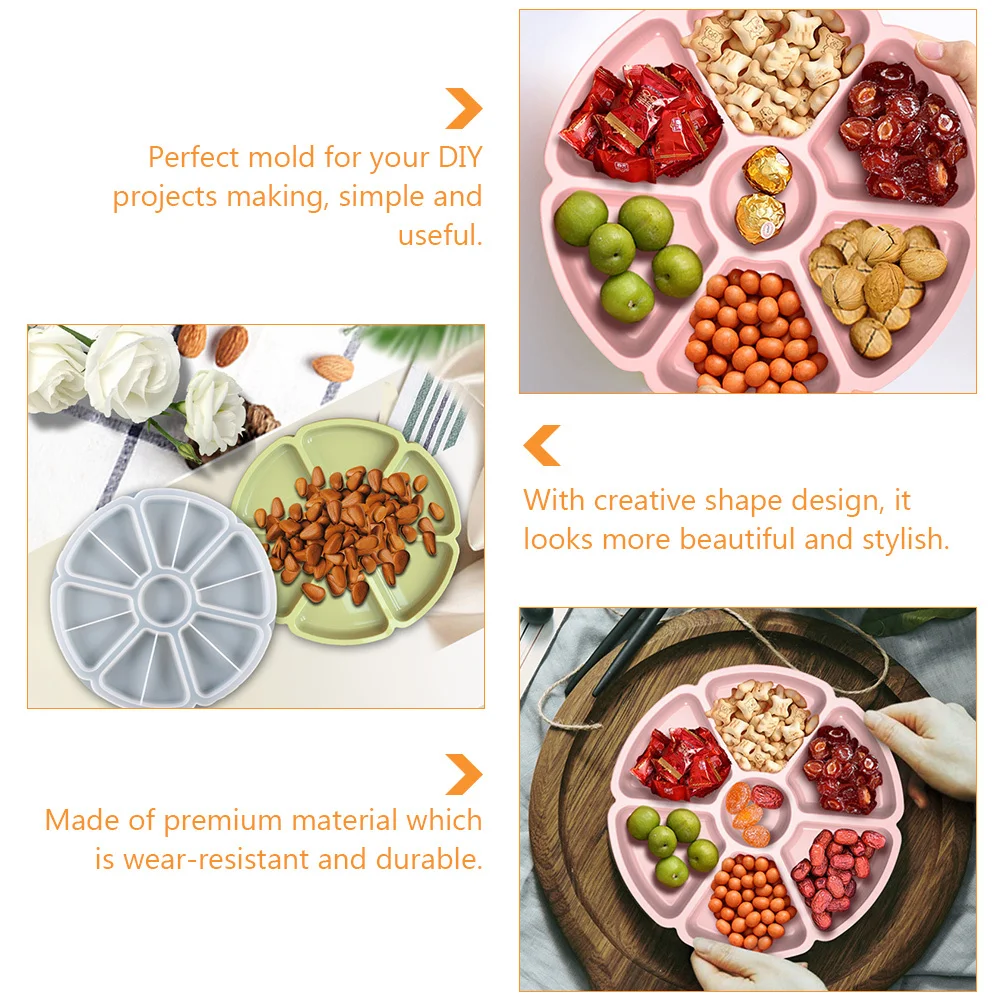 Crystal Resin Mold Silicone Diy Craft Tray Round Smooth Non-Stick Durable Jewelry Making Tool Practical Decoration Mould