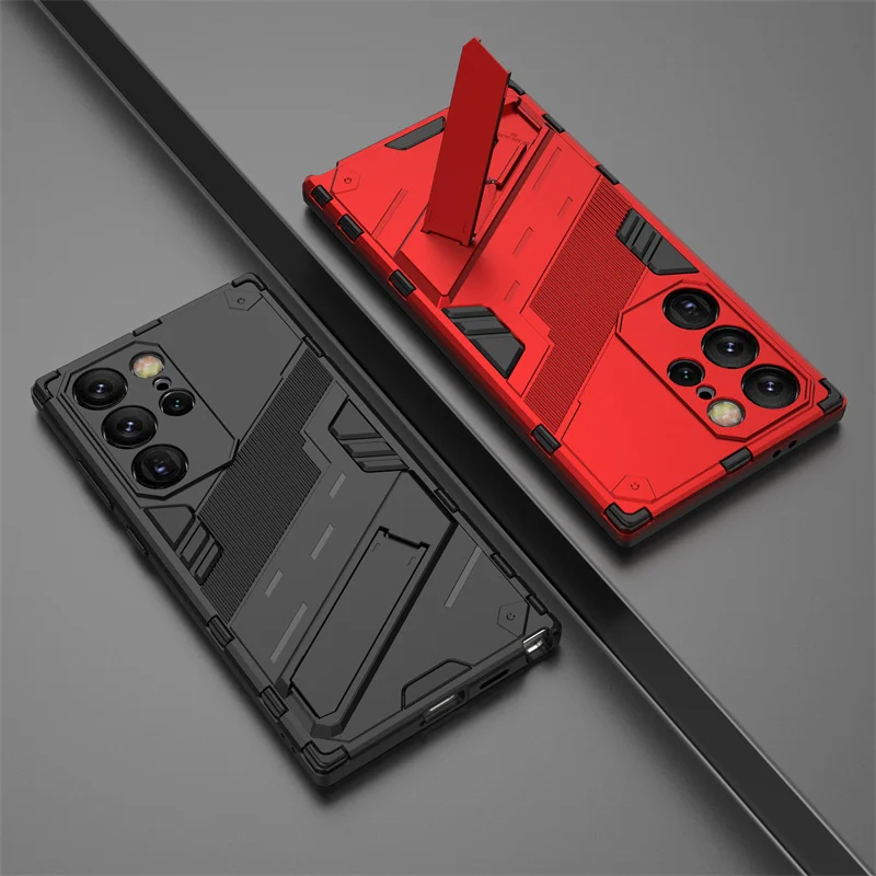 For Samsung Galaxy S24 Ultra 5G Case Shockproof Magnetic Armor Phone Cases for Samsung S23 FE S21 Plus S24Plus S22+ Stand Cover