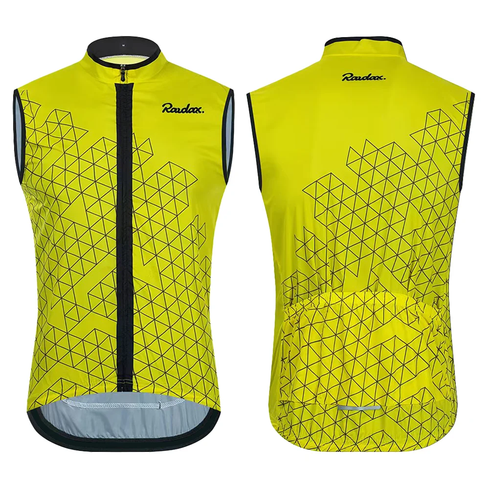 Raudax Sleeveless Cycling Vest Reflective Bike Ciclismo Bicycle Cycling Jersey Windproof Cycling Clothing Motorcycle Vest