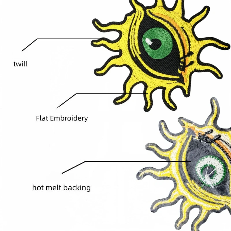New Creative Gothic Style Eyes Design Sew Iron-on Embroidery Patch DIY for DIY Clothing Coats Jeans T-shirt Bags Hat Decoration
