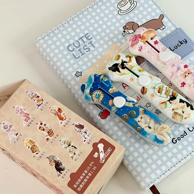Generic Cat Paw Cutter Blind Box Cute Cartoon Cat Pattern Utility Knife For Unboxing Express Card Opening Stationery Tool