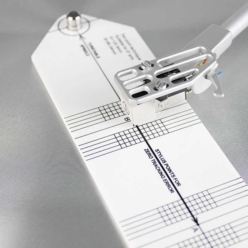 Pickup Calibration Distance Gauge Protractor Record LP Vinyl Turntable Phonograph Phono Cartridge Stylus Alignment