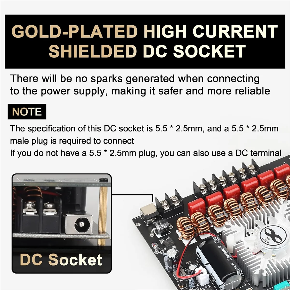 Efficient DAJUNGUO TPA3251 Bluetooth Power Amplifier Board with Subwoofer