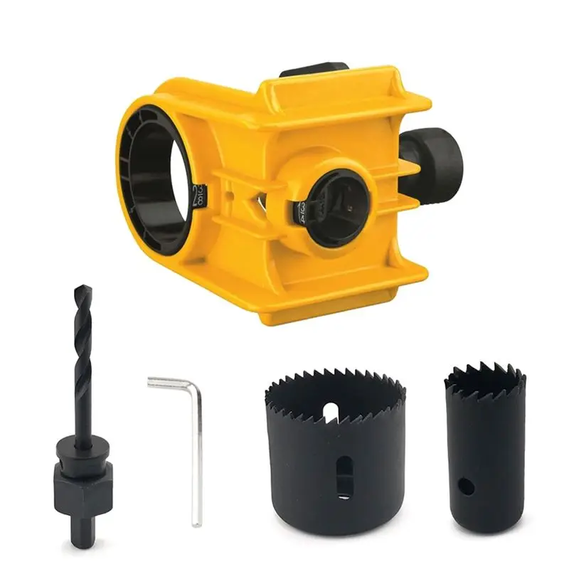PHILE-Door Lock Installation Kit, Door Lock Jig, Only For Wood Doors, Hole Saw Kit For Easy Lockset Installation