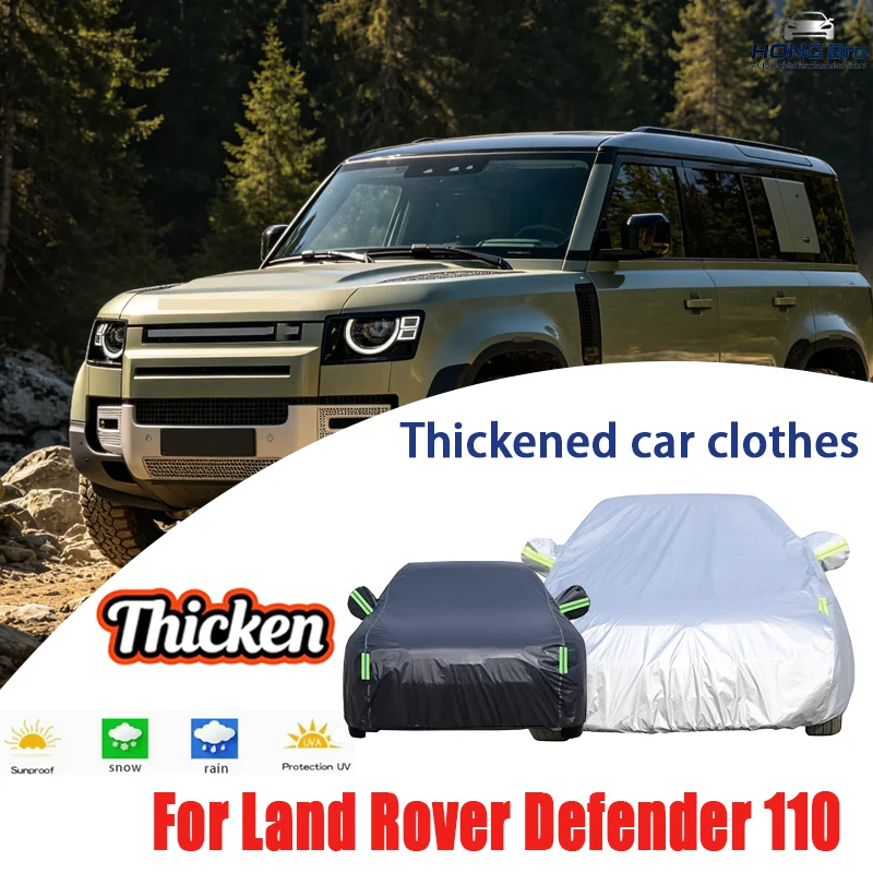 

For Land Rover Defender 110 Outdoor Car Cover Side Zipper, Waterproof Dustproof Sun Protection, Full Vehicle Cover