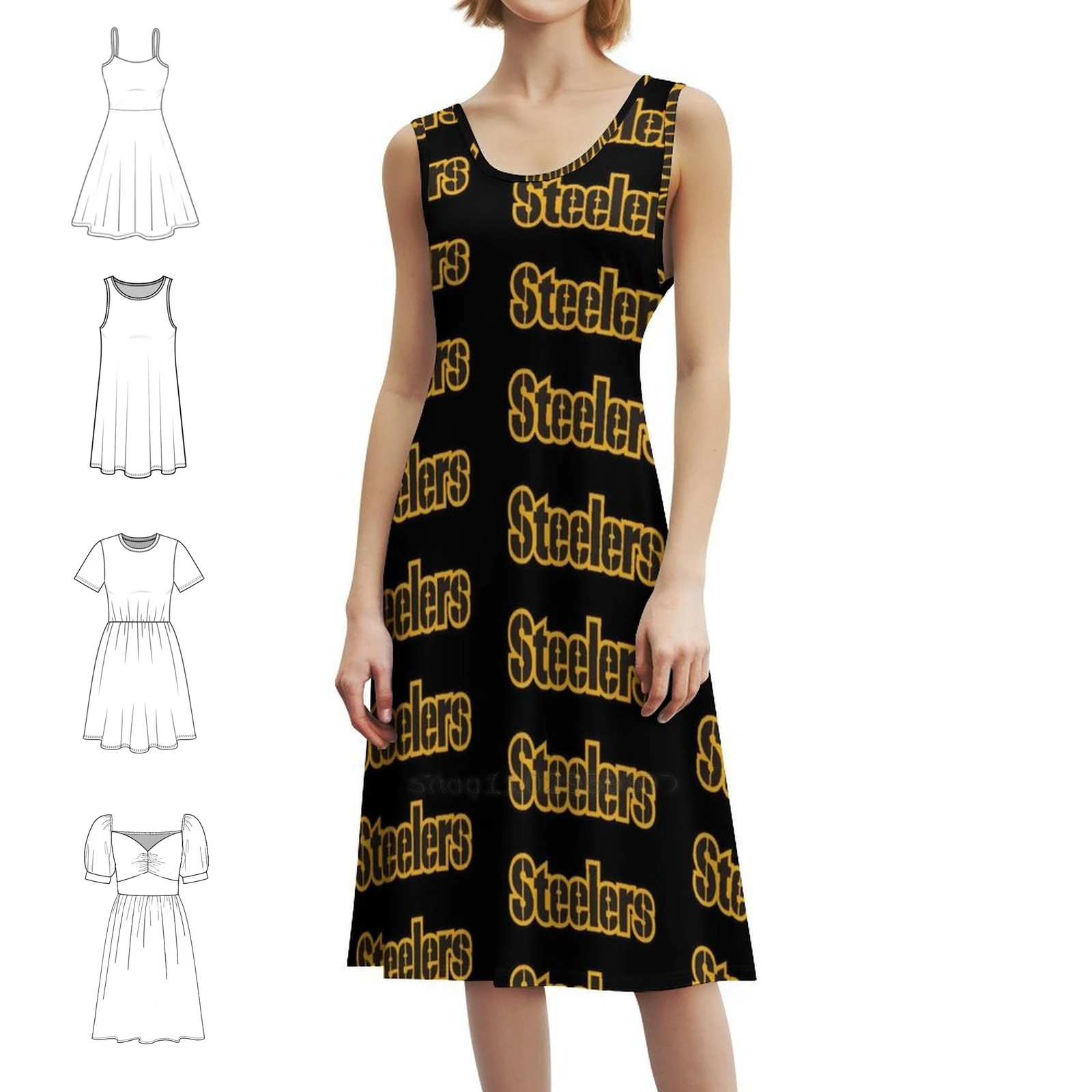 

Wordmark женское элегантное вечернее платье трапециевидной формы с короткими/длинными/опциями без рукавов цвета логотипа Wordmark вечерние футбольной команды